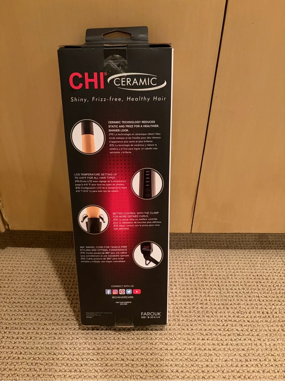 CHI 1” Ceramic Curling Iron - Carbon Black